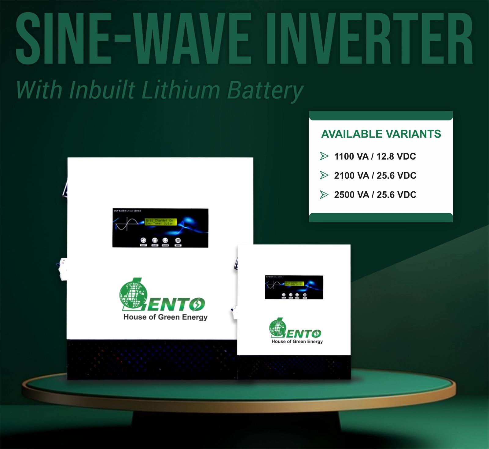 Sine Wave Inverter with Inbuilt Lithium Battery